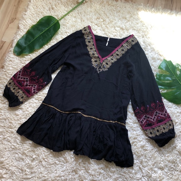 NWT Free People Wild One Embellished Mini Dress - Picture 2 of 8